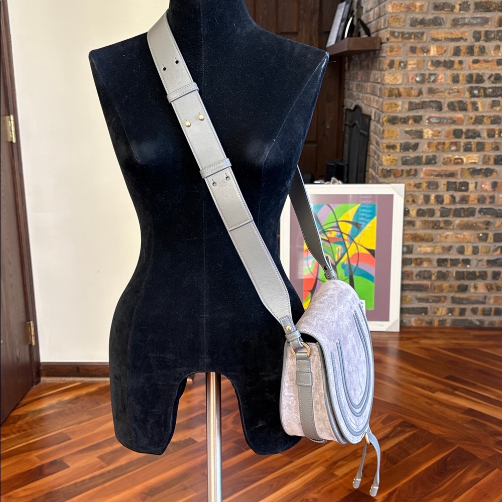 CHLOE
Marcie Crossbody Bag in Calfskin Suede Crossbody Bag, Larger Size, NEW - Picture 11 of 17